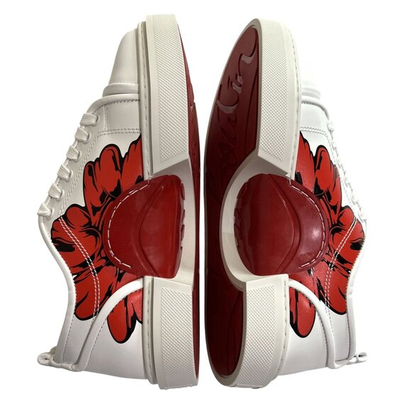 Christian Louboutin x Shun Sudo Adolon Donna Button Flower Sneakers in White - Picture 2 of 9